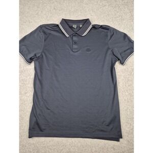 G/Fore Polo Shirt Men's Size Large Navy Blue White Accent Performance Stretch‎